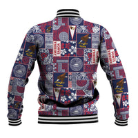 Manuia le Kerisimasi American Samoa Baseball Jacket Pacific Patchwork Xmas Vibes - Polynesian Pride