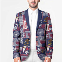 Manuia le Kerisimasi American Samoa Blazer Pacific Patchwork Xmas Vibes - Polynesian Pride