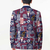 Manuia le Kerisimasi American Samoa Blazer Pacific Patchwork Xmas Vibes - Polynesian Pride