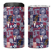 Manuia le Kerisimasi American Samoa 4 in 1 Can Cooler Tumbler Pacific Patchwork Xmas Vibes - Polynesian Pride