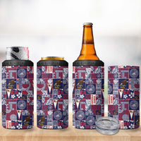 Manuia le Kerisimasi American Samoa 4 in 1 Can Cooler Tumbler Pacific Patchwork Xmas Vibes - Polynesian Pride