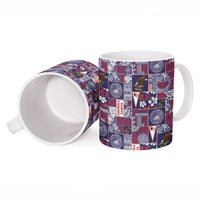 Manuia le Kerisimasi American Samoa Ceramic Mug Pacific Patchwork Xmas Vibes - Polynesian Pride