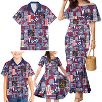 Manuia le Kerisimasi American Samoa Family Matching Mermaid Dress and Hawaiian Shirt Pacific Patchwork Xmas Vibes - Polynesian Pride