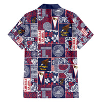 Manuia le Kerisimasi American Samoa Family Matching Off The Shoulder Long Sleeve Dress and Hawaiian Shirt Pacific Patchwork Xmas Vibes - Polynesian Pride