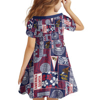 Manuia le Kerisimasi American Samoa Family Matching Off Shoulder Short Dress and Hawaiian Shirt Pacific Patchwork Xmas Vibes LT9 - Polynesian Pride