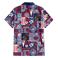 Manuia le Kerisimasi American Samoa Family Matching Off Shoulder Short Dress and Hawaiian Shirt Pacific Patchwork Xmas Vibes LT9 - Polynesian Pride