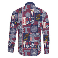 Manuia le Kerisimasi American Samoa Family Matching Off Shoulder Short Dress and Hawaiian Shirt Pacific Patchwork Xmas Vibes LT9 - Polynesian Pride