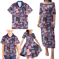 Manuia le Kerisimasi American Samoa Family Matching Puletasi and Hawaiian Shirt Pacific Patchwork Xmas Vibes - Polynesian Pride