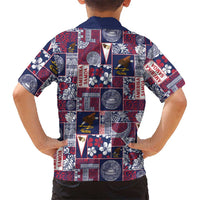 Manuia le Kerisimasi American Samoa Family Matching Short Sleeve Bodycon Dress and Hawaiian Shirt Pacific Patchwork Xmas Vibes - Polynesian Pride