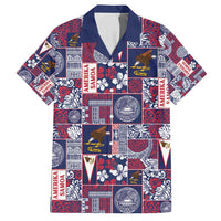 Manuia le Kerisimasi American Samoa Family Matching Short Sleeve Bodycon Dress and Hawaiian Shirt Pacific Patchwork Xmas Vibes - Polynesian Pride