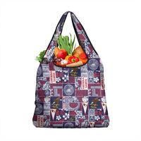 Manuia le Kerisimasi American Samoa Grocery Bag Pacific Patchwork Xmas Vibes - Polynesian Pride