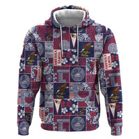Manuia le Kerisimasi American Samoa Hoodie Pacific Patchwork Xmas Vibes - Polynesian Pride