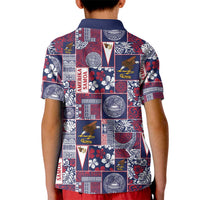 Manuia le Kerisimasi American Samoa Kid Polo Shirt Pacific Patchwork Xmas Vibes LT9 - Polynesian Pride