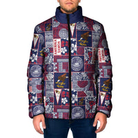 Manuia le Kerisimasi American Samoa Padded Jacket Pacific Patchwork Xmas Vibes - Polynesian Pride