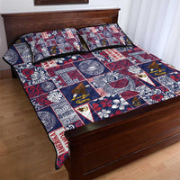 Manuia le Kerisimasi American Samoa Quilt Bed Set Pacific Patchwork Xmas Vibes - Polynesian Pride