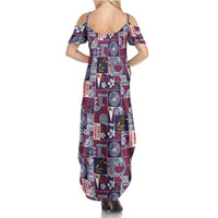 Manuia le Kerisimasi American Samoa Summer Maxi Dress Pacific Patchwork Xmas Vibes LT9 - Polynesian Pride
