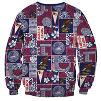 Manuia le Kerisimasi American Samoa Sweatshirt Pacific Patchwork Xmas Vibes - Polynesian Pride