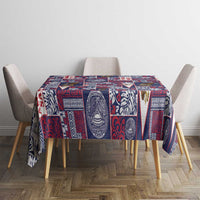 Manuia le Kerisimasi American Samoa Tablecloth Pacific Patchwork Xmas Vibes - Polynesian Pride