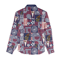 Manuia le Kerisimasi American Samoa Women Casual Shirt Pacific Patchwork Xmas Vibes - Polynesian Pride