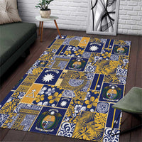 Ekamawir omo Nauru Area Rug Pacific Patchwork Xmas Vibes - Polynesian Pride