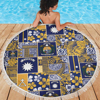 Ekamawir omo Nauru Beach Blanket Pacific Patchwork Xmas Vibes - Polynesian Pride