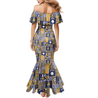 Ekamawir omo Nauru Mermaid Dress Pacific Patchwork Xmas Vibes LT9 - Polynesian Pride