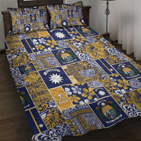 Ekamawir omo Nauru Quilt Bed Set Pacific Patchwork Xmas Vibes - Polynesian Pride