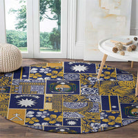 Ekamawir omo Nauru Round Carpet Pacific Patchwork Xmas Vibes - Polynesian Pride