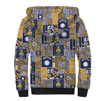 Ekamawir omo Nauru Sherpa Hoodie Pacific Patchwork Xmas Vibes - Polynesian Pride
