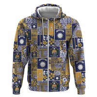Ekamawir omo Nauru Zip Hoodie Pacific Patchwork Xmas Vibes - Polynesian Pride