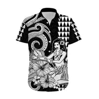 (Custom Personalised) Aloha Hula Girl Hawaiian Tribal and Simple Kakau Hawaiian Shirt LT9 - Polynesian Pride