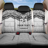 New Zealand Koru Fern Custom Back Car Seat Cover Simple Taniko Motif LT9 One Size White - Polynesian Pride