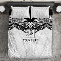 New Zealand Koru Fern Custom Bedding Set Simple Taniko Motif