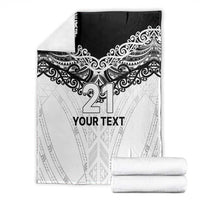 New Zealand Koru Fern Custom Blanket Simple Taniko Motif