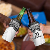 New Zealand Koru Fern Custom 4 in 1 Can Cooler Tumbler Simple Taniko Motif