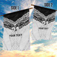 New Zealand Koru Fern Custom Garden Flag Simple Taniko Motif