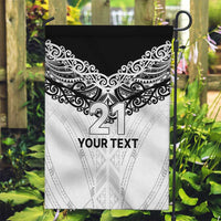 New Zealand Koru Fern Custom Garden Flag Simple Taniko Motif