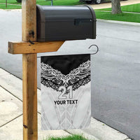 New Zealand Koru Fern Custom Garden Flag Simple Taniko Motif