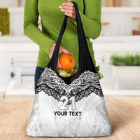 New Zealand Koru Fern Custom Grocery Bag Simple Taniko Motif