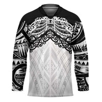 New Zealand Koru Fern Custom Hockey Jersey Simple Taniko Motif LT9 Unisex White - Polynesian Pride