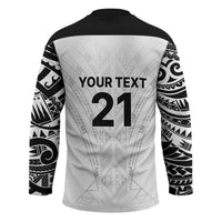 New Zealand Koru Fern Custom Hockey Jersey Simple Taniko Motif - Polynesian Pride