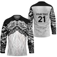 New Zealand Koru Fern Custom Hockey Jersey Simple Taniko Motif LT9 - Polynesian Pride