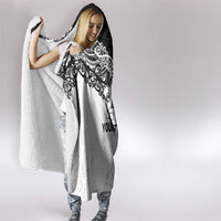 New Zealand Koru Fern Custom Hooded Blanket Simple Taniko Motif