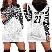 New Zealand Koru Fern Custom Hoodie Dress Simple Taniko Motif