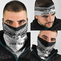 New Zealand Koru Fern Custom Neck Gaiter Simple Taniko Motif - Polynesian Pride