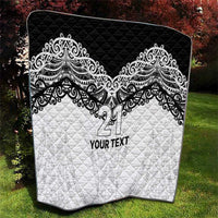 New Zealand Koru Fern Custom Quilt Simple Taniko Motif