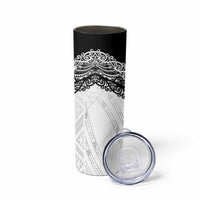 New Zealand Koru Fern Custom Skinny Tumbler Simple Taniko Motif
