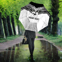 New Zealand Koru Fern Custom Umbrella Simple Taniko Motif - Polynesian Pride