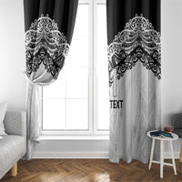 New Zealand Koru Fern Custom Window Curtain Simple Taniko Motif