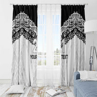 New Zealand Koru Fern Custom Window Curtain Simple Taniko Motif